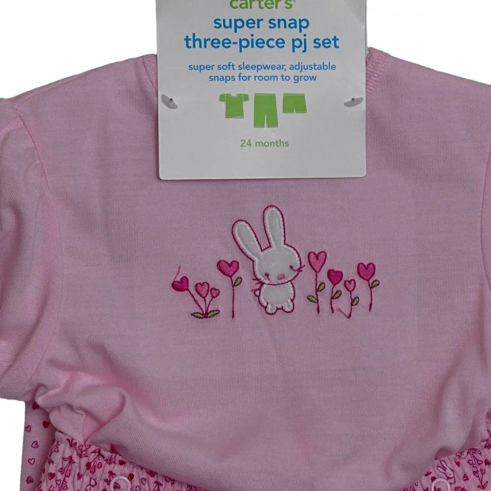 Carters 24M 2T Baby Girl Bunny‎ & Fish Outfits Pants Set Short Set 2 Outfits NWT
